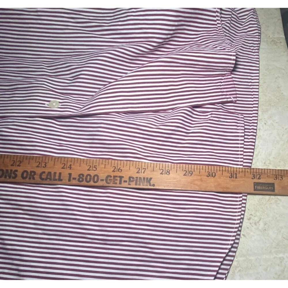Polo Ralph Lauren Mens Regent Classic Fit Red‎ & White Striped Button-Up